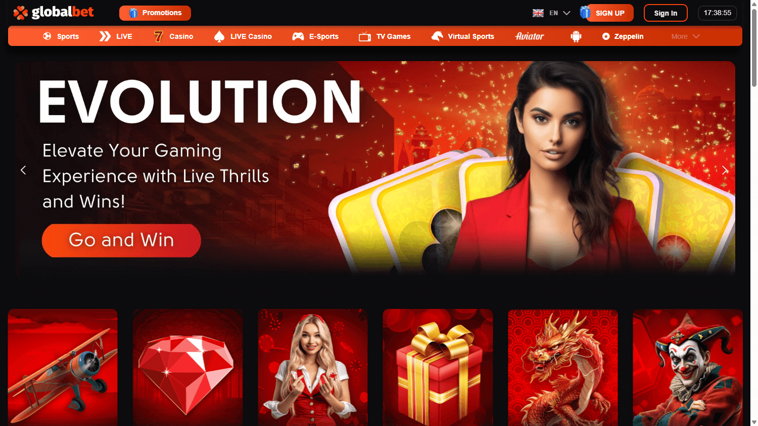 Global-Bet Casino Desktop screenshot